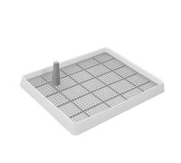 TOBBOMEY Thickened Plastic Dog Toilet Training Tray with High Splash Guard Puppy Toilet for Home and Garden Use Prevents Mess Small Nordic Style White