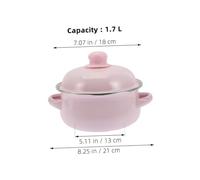 TOBBOMEY Thickened Retro Enamel Soup Pot with Dual Handles Enamel Stockpot with Lid Nonstick Interior Cookware for Stews and Traditional Recipes