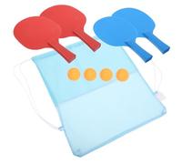 TOBBOMEY Thickened Table Tennis Training Set with Portable Paddles Balls Storage Bag Indoor Outdoor Tennis Rackets for Preschool Beginners Enhancing Hand Eye Coordination and Motor Skills