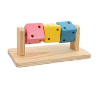 TOBBOMEY Toys for Animals Rosewood Wooden Teething Toys Hamster Rabbit Beneficial Safe Indoor Play