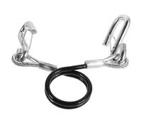 TOBBOMEY Trailer Safety Chain with Double Spring Hooks Shock Absorption Coiled Steel Cable for Car Boat Rv Towing High Strength Emergency Break Cable for Trucks Tractor