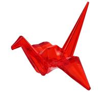 TOBBOMEY Transparent Acrylic Crane Figurine for S Large Cute Animal Decor Safe Firm Material Creative Imaginative Play Gift for Birthday Present