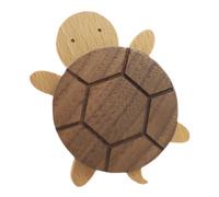 TOBBOMEY Turtle Shaped Wooden Clothes Hanger Wall Hook for Coats Hats Bags Decorative Animal Shape Coat Hooks with Strong Load-Bearing for Bedroom Bathroom Kitchen Use