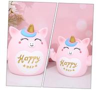 TOBBOMEY Unicorn Shape Money Bank Cute Piggy Bank for Easy-clean Cartoon Saving Jar Lovely Home Decoration Gift for Birthday and Family Stable Standing Design Pink