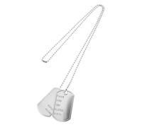 TOBBOMEY Unique Army Dog Tag Necklace for Men Wear Resistant Chain Pendant Stylish Cosplay Accessory for Carnival Halloween Costume Parties