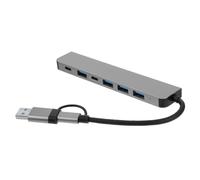 TOBBOMEY USB Hub Type-c Docking Station Multi-port USB Splitter Extender for Laptop Fast Data Transfer Versatile Compatibility Plug and Play Design