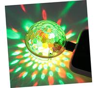 TOBBOMEY USB Powered Mini Disco Ball Light with Music Rhythm Sensor Portable LED Dj Stage Lamp for Car Compatible with Various Mobile Phones
