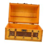 TOBBOMEY Vintage Chinese Jewelry Box Wood Plum Blossom Pattern Portable Keepsake Storage Chest with Antique Finish Scratch Protection Decorative Organizer for Women