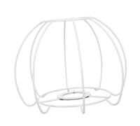 TOBBOMEY Vintage Industrial French Style Metal Lamp Frame for Bulbs Handmade Irregular Wire Cage Lampshade for DIY Farmhouse Pendant and Table Lighting Decor Fixture