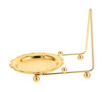 TOBBOMEY Vintage Iron Cup and Saucer Holder with European Charm Multi Purpose Sturdy Dish Organizer for Coffee Mugs Tea Cups Jewelry Storage Smooth Surface Easy Clean Display Tray for