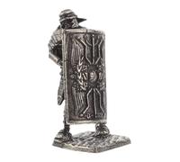 TOBBOMEY Vintage Roman Soldier Miniature Figurine Retro Knight Action Figure for Desk and Office Decor Intricately Crafted Medieval Roman Legionnaire Model for Living and History