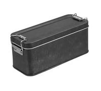 TOBBOMEY Vintage Tinplate Storage Container with Lid Multi Functional Biscuit and Candy Tin Box Airtight Retro Metal Case for Home Storage and Wedding Favors Small Black