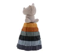 TOBBOMEY Volcano Stack Dinosaur for Sensory Educational Early Learning with Soft Material Engaging Shape and Color Recognition Montessori Development