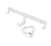 TOBBOMEY VR Storage Holder Wall Mount Stand with Dual USB-c Charging Cable and Headphone Hook Space-Saving Stable Bracket for Accessories Safe Display Rack for Home Organization