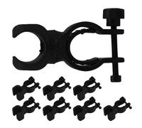 TOBBOMEY Walking Stick Holders Cane Clips 8Pcs for Disabled Walker Stick and Electric Scooters - Black Mobility Aid Accessories for Wheelchairs and Rollators