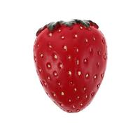 TOBBOMEY Weatherproof Strawberry Shaped Key Safe Box Realistic Outdoor Key Hider for Garden Porch Patio Decorative Faux Strawberry Cash Holder with Secret Compartment for Emergency Access