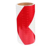 TOBBOMEY Wide Red Reflective Tape Weatherproof Warning Sticker with Strong Adhesive for Night Safety Vehicle Road Transport Marking