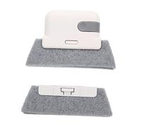 TOBBOMEY Window Track Cleaning Brush with Removable Replacement Head Groove Gap Scrubber for Door Tracks Window Grooves and Hard to Reach Corners Household Cleaning Tool