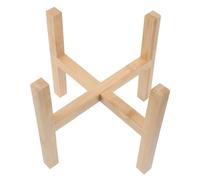 TOBBOMEY Wood Pedestal Plant Stand Rustic Indoor Flower Pot Holder Rack with Stable Base for Healthy Drainage Space Saving Multi Plant Display Shelf Wooden Farmhouse Decor