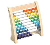 TOBBOMEY Wooden Calculation Abacus for Learning Early Educational with Smooth Edges and Beads Arithmetic Counting Frame for Boys and Developing Critical Thinking and Fine Motor Skills