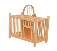 TOBBOMEY Wooden Cricket Cage Portable Small Animal Habitat Carrier for Hamsters Gerbils Grasshoppers Lightweight Travel-friendly Insect Nesting Box Easy to Clean