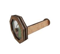 TOBBOMEY Wooden DIY Rotating Kaleidoscope for Safe Educational Visual Pattern Portable Brown Craft Kit for Creative Play and