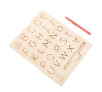 TOBBOMEY Wooden Double Sided Alphabet Tracing Board for Educational Letter Stencils Practicing Tool Early Learning Writing Preschool Gift