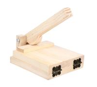 TOBBOMEY Wooden Dumpling Dough Presser Mold Practical Kitchen Pressing Tool for Handmade Dumpling Wrappers Labor Saving Manual Dough Press Comfortable Grip Biscuits and Corn Pies