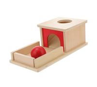 TOBBOMEY Wooden Educational Box with Balls for Interaction Montessori Activity Cube for Social Skills Development Material Suitable for Preschoolers