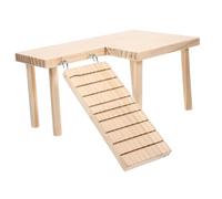 TOBBOMEY Wooden Hamster Climbing Ladder Platform Cage for Rats and Small Pets Activity Stand for Exercise and Balance Training Space-saving Rat Accessories