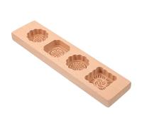 TOBBOMEY Wooden Hand Pressed Mooncake Mold Baking Tool for Home Bakery Household Pastry Press for Green Bean Cake and Traditional Moon Cake Making