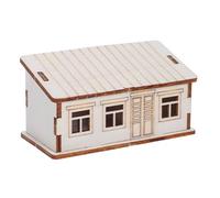 TOBBOMEY Wooden House Wood Model Kit Charming Rustic Cabin DIY Painting Versatile Decor Beige Unfinished Sturdy Wood for Crafting Enthusiasts Festive Displays