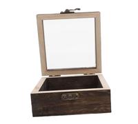 TOBBOMEY Wooden Insect Specimen Box with Lid Rustic Display Case for Butterfly Collection and Dried Flowers Preservation Decorative Storage for Small Items