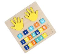TOBBOMEY Wooden Math Counting for Preschool Kindergarten Educational Number Cognition Plaything with Smooth Edges Natural Enhances Brain Development and Hand Eye Coordination