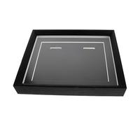 TOBBOMEY Wooden Medal Display Stand with Wall-mounted A4 Double Slot Shadow Box Frame 10.6" X 9" Solid Wood Medal Frame for Race Badge and Trophy Display