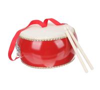 TOBBOMEY Wooden Percussion Drum for Cowhide Drum and Drumstick Educational Music to Develop Rhythm Hand Brain Coordination and Listening Skills Safe Material for Childrens Early Music