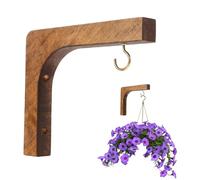 TOBBOMEY Wooden Plant Hanging Hook for Indoor Outdoor Use Durable Pine Wood Wall Bracket with Solid Support Stylish Boho Decor for Hanging Lanterns Planters Bird Feeders and Wind Chimes