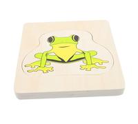 TOBBOMEY Wooden Puzzle Multilayer Cartoon Jigsaw for Educational Hand Eye Coordination Cognitive Development Gift