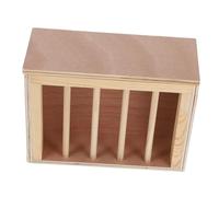 TOBBOMEY Wooden Rabbit Hay Rack Feeder for Small Pets Open Top Hay Dispenser for Guinea Pigs and Chinchillas for Clean and Efficient Cage Feeding Station