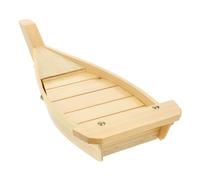 TOBBOMEY Wooden Sushi Serving Boat Japanese Style Snack Tray Food Plate for Home Restaurant Practical Sushi Storage and Party Serving Dish