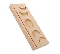 TOBBOMEY Wooden Tarot Card Stand Moon Shape and Rectangle Multitiered Display High-grade Wood Holder for Witch Divination Ceremonial Tools Easy Setup Elegant Tarot Card Display