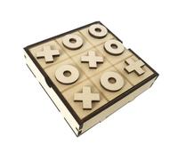TOBBOMEY Wooden Toe Board Game for Family Fun Educational Puzzle for Age Sliding Storage Design Neutral Color Decor Intelligence Leisure