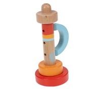TOBBOMEY Wooden Trumpet for Educational Music Instrument Early Learning Hearing Training Portable Musical