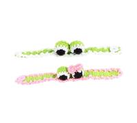 TOBBOMEY Woolen Braided Bracelet Boys and Girls Lovely Creative Children’s Wristband 2pcs Set Handmade Colorful Accessories for Everyday Wear and