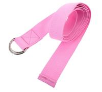 TOBBOMEY Yoga Auxiliary Strap Pink Stretching Band for Pilates and Fitness Non-elastic Yoga Rope for Flexibility Posture Correction and Muscle Relaxation Aid