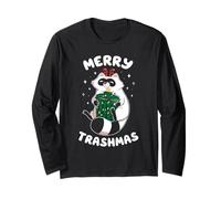 Tobe Fonseca Merry Trashmas Raccoon Funny Animal Holiday Long Sleeve T-Shirt