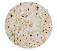 ToBe-U Burritos Wrap Blanket Round Beach towel Burritos Taco Blanket Microfiber Donut Watermelon Strawberry Burger Pizza