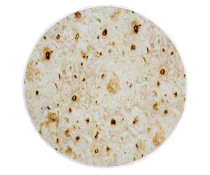 ToBe-U Burritos Wrap Blanket Round Beach towel Burritos Taco Blanket Microfiber Donut Watermelon Strawberry Burger Pizza