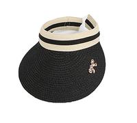 ToBe-U Kids Summer Roll Up Sun Visor Hat Wide Brim Straw Beach Hat Cap Sun Hats for Girls