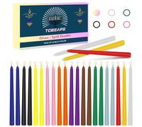 Tobeape 24 Pack 10" Tall Colored Taper Candles, Dripless Unscented Colorful Wax Candlesticks for Birthday Dinner Party Home Décor Christmas, Long Burning Spell Chime Candles for Witchcraft Ritual